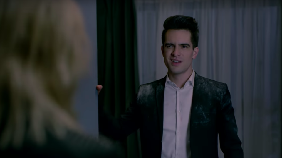 Panic! at the Disco frontman Brendon Urie. Screenshot from the official “Say Amen”  music video.