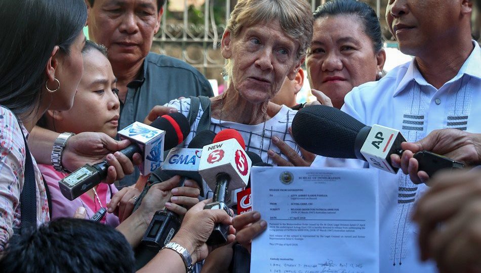 Australian nun Patricia Fox. Photo via ABS-CBN.