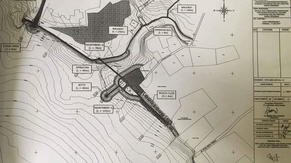 The project sketch at Pererenan.