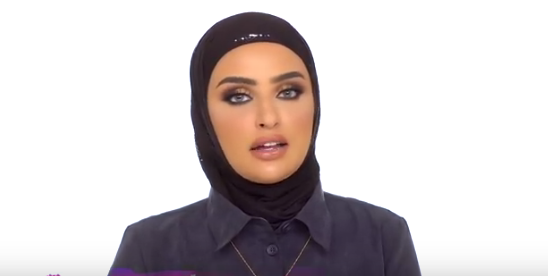 Kuwaiti social media influencer Sondos Alqattan. Screenshot from her YouTube video.