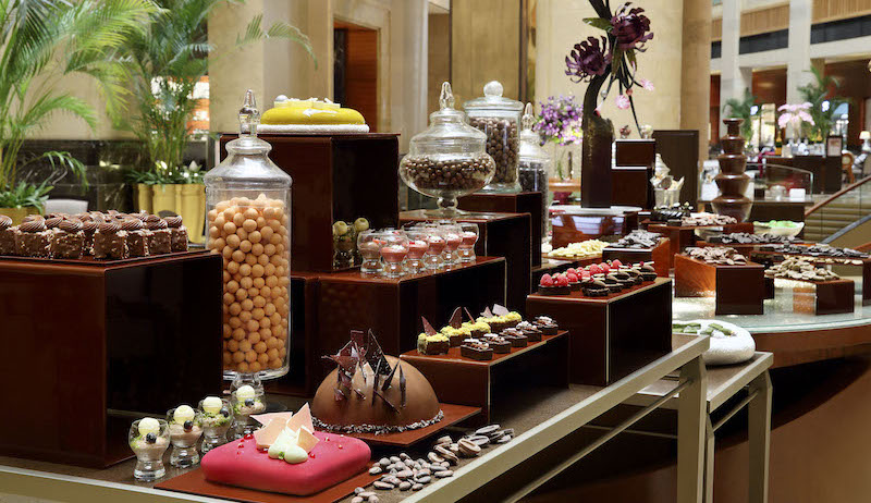 Chocolate buffet at The Courtyard. Photo: The Fullerton Hotel