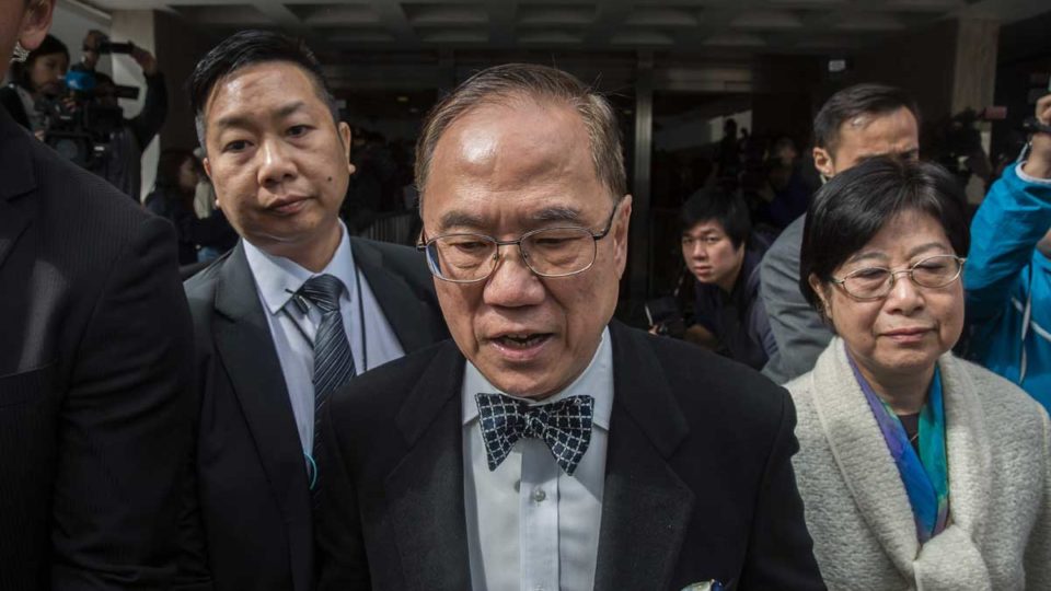 Former Hong Kong Chief Executive Donald Tsang in an undated file photo. Photo via AFP.