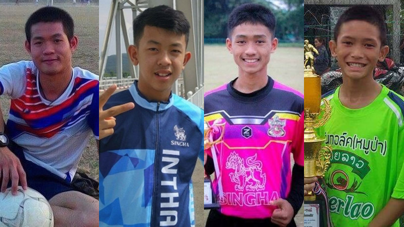 From the left: Coach Ekkaphol Chantawong, Pornchai Kamluang, Adul Sam-on, and Mongkhol Boonpiam.