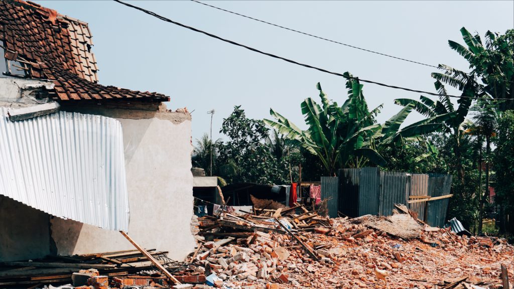 Gunung Sari, West Lombok where Lim’s team has decided to base itself has experienced utter devastation. Photo: Coconuts Bali