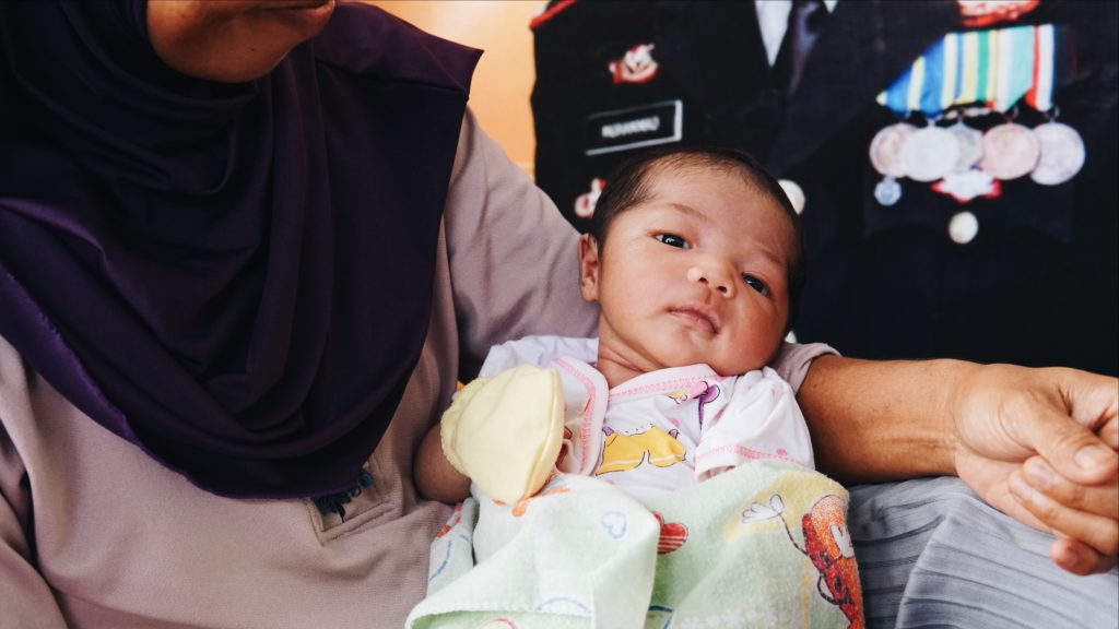 Zyahid, the baby that came with the earthquakes. Photo: Coconuts Bali