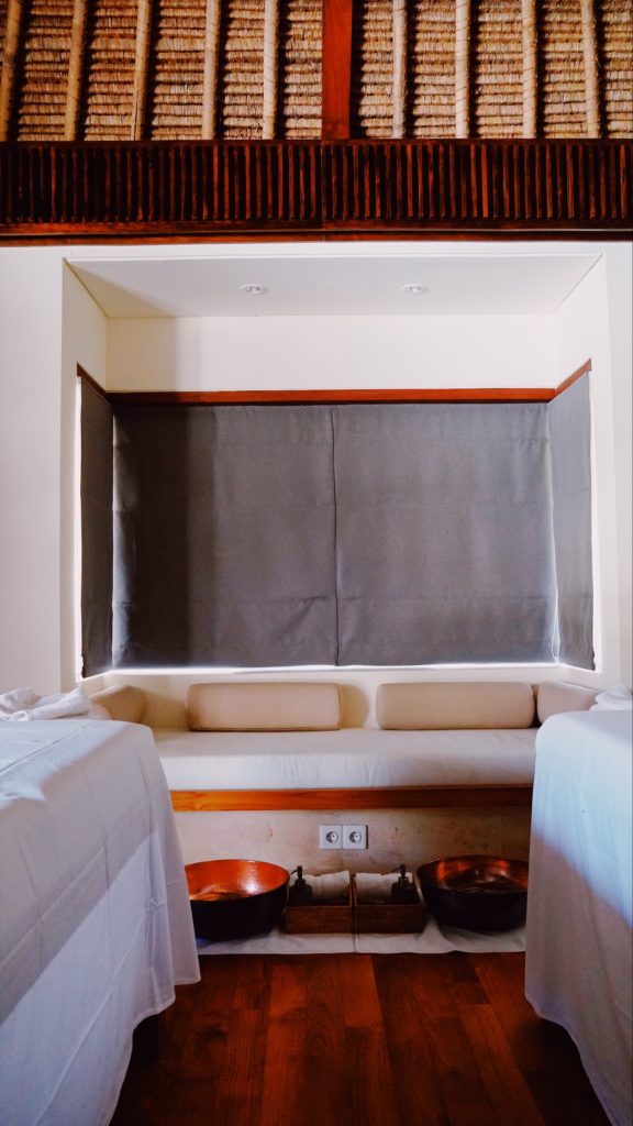 The massage set-up. Photo: Coconuts Bali