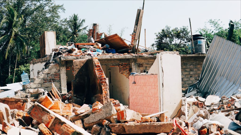 Devastation in Gunung Sari, West Lombok. Photo: Coconuts Bali