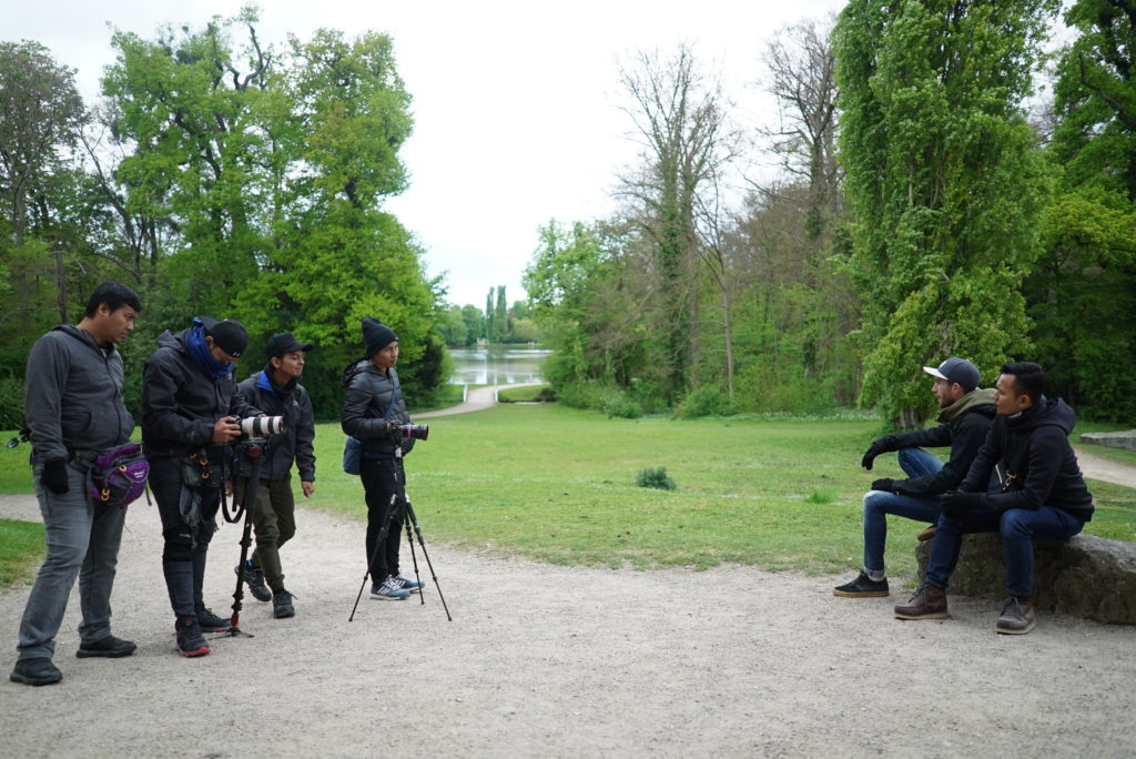 Mat Dan films an episode of the travel series 'Haramain Backpackers - Trans Siberian.' Source: Publicity Still