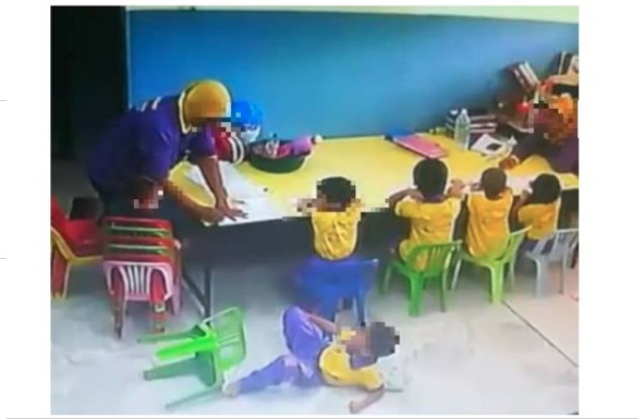 A still image from the video that circulated online this month