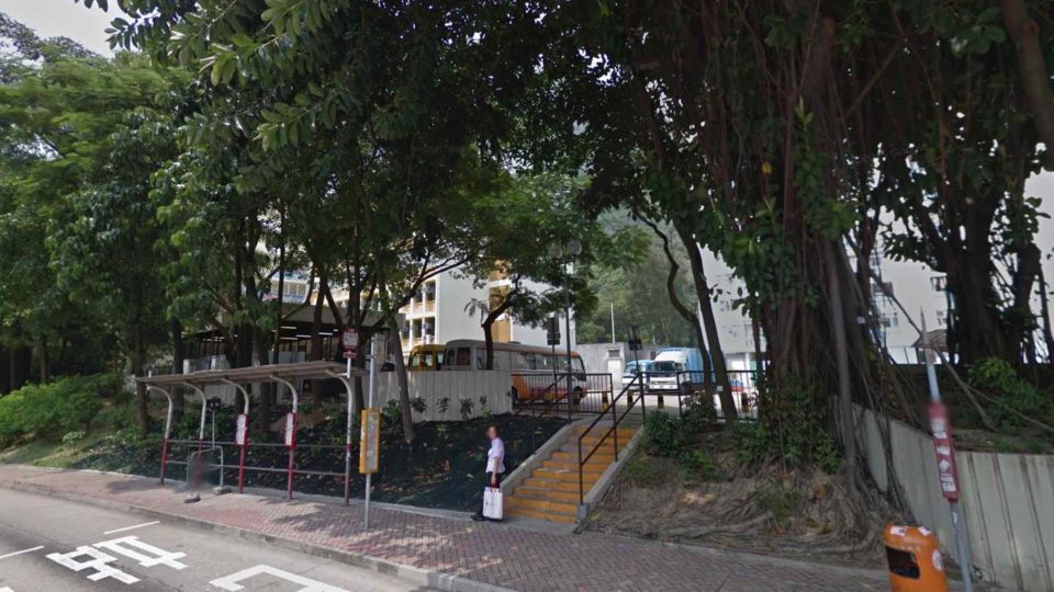 The site of the falling tree branch that killed an Indonesian domestic worker yesterday. Via Google