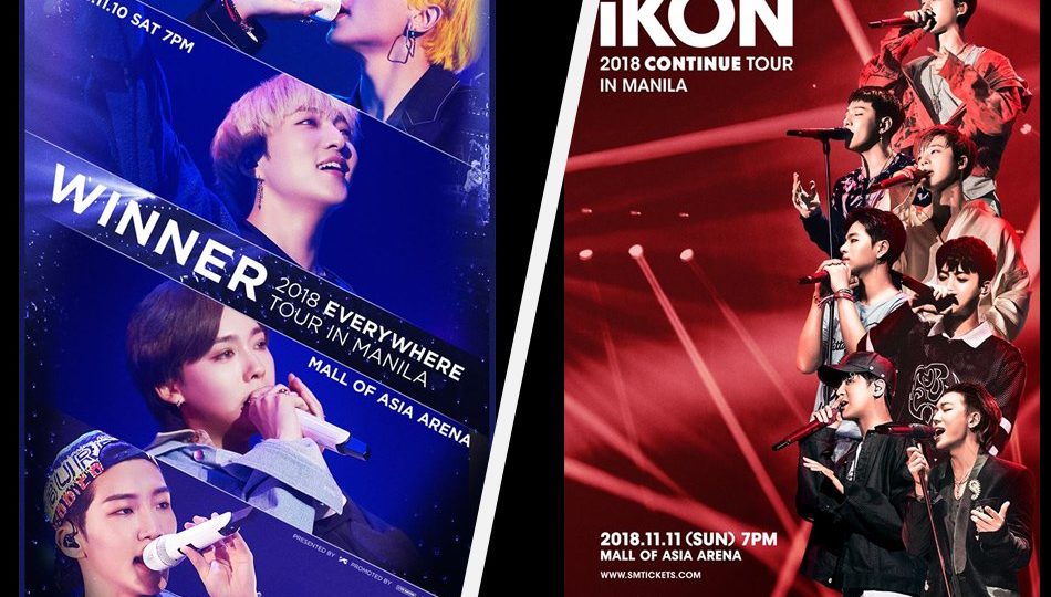 WINNER and iKON. Photo via ABS-CBN.