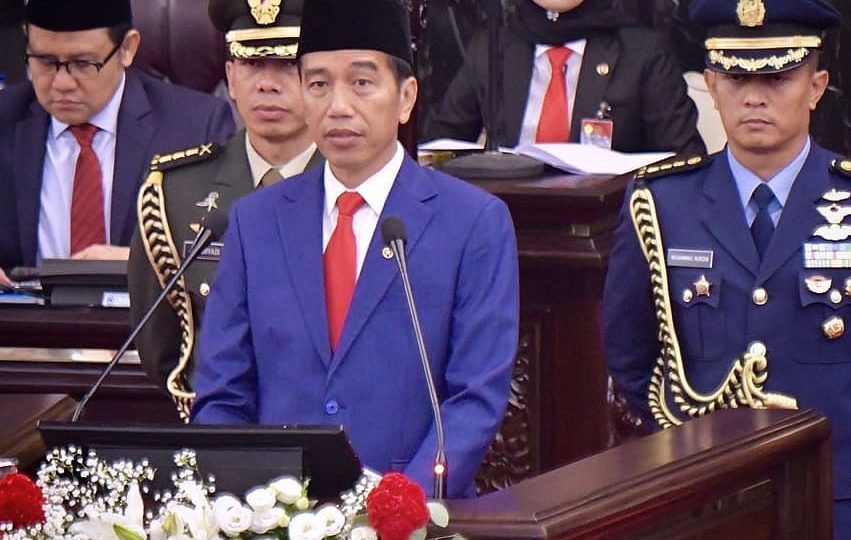 President Joko WIdodo addressing the nation on August 16, 2018. Photo: @jokowi / Instagram