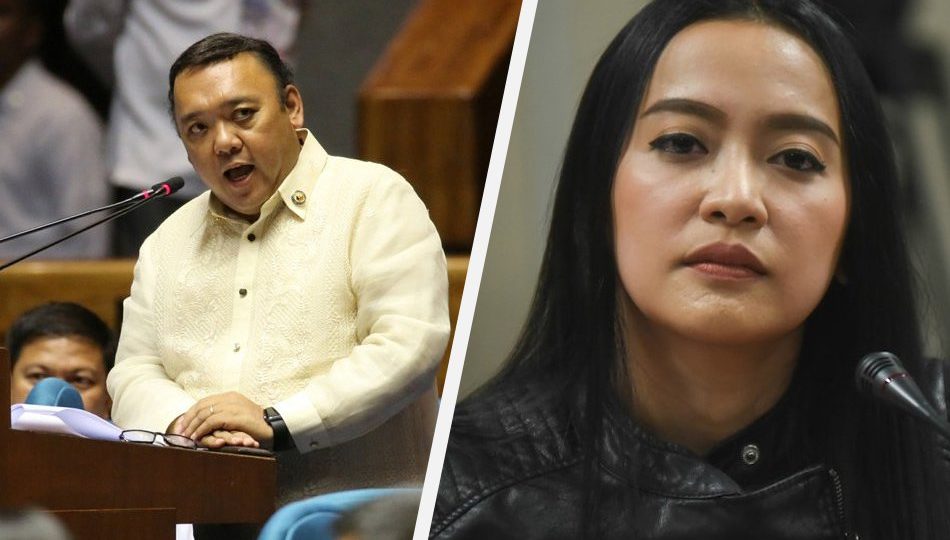 Harry Roque (left) and Mocha Uson (right). (Photo: ABS-CBN News) 