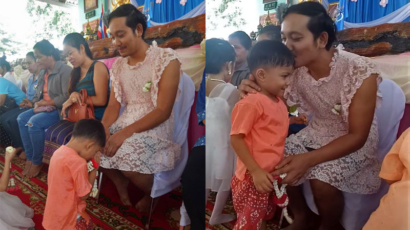 The fact that Chatchai Parn-uthai is a widower didn’t stop him from attending the mom-exclusive event at his sons’ school, Aug. 10, 2018. Photos: Kornpat Ae Sukhom/ Facebook