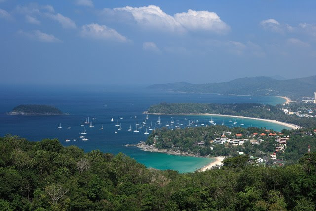 A viewpoint of three Phuket beaches: Kata Noi, Kata, and Karon. Photo: TAT