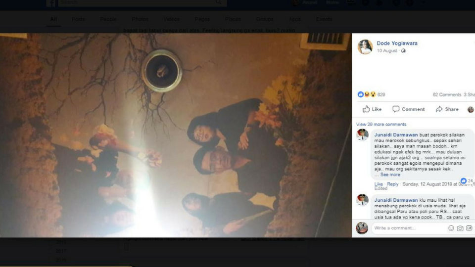 Screenshot: Dode Yogiswara / Facebook