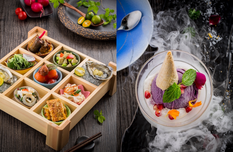 Dishes by Jereme Leung. Photo: Raffles Singapore