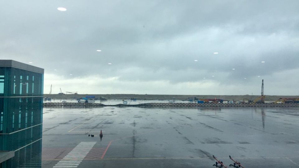 Work on the airport’s apron under progress in August 2018. Photo: Coconuts Bali