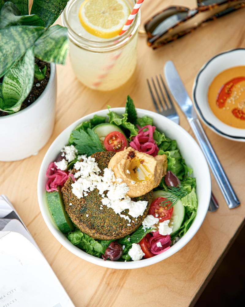 Falafel burger salad. Photo: Marina Bay Sands