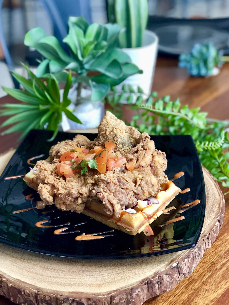 Buttermilk chicken with waffle. Photo: Hej Kitchen & Bar