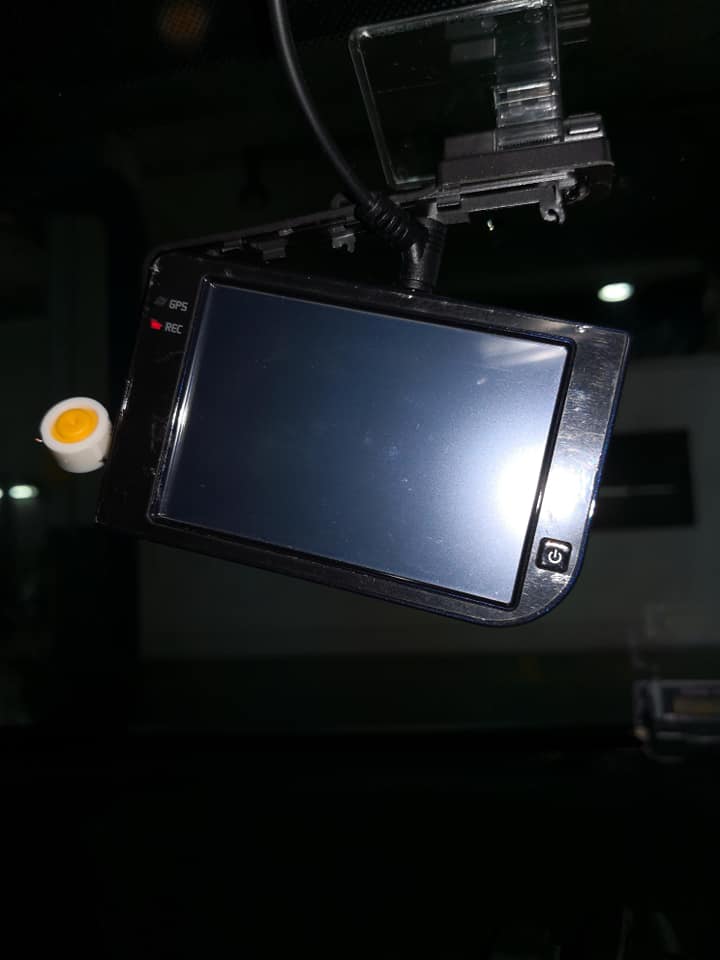 The damaged dash cam. Photo: CK. Tiong / Facebook