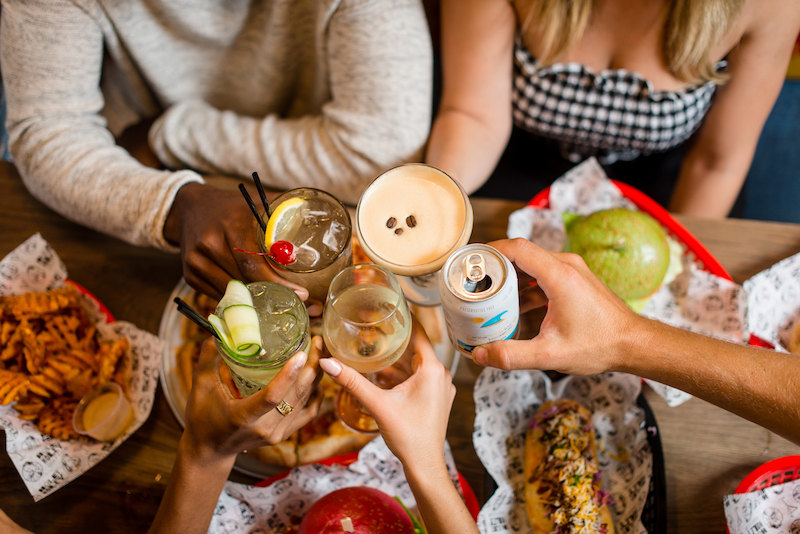 The food and drinks. Photo: Holey Moley