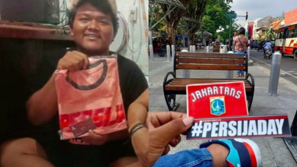 Haringga Sirla (left). Photo: Facebook. One of Haringga’s final posts on social media before the match (right). Photo: Instagram