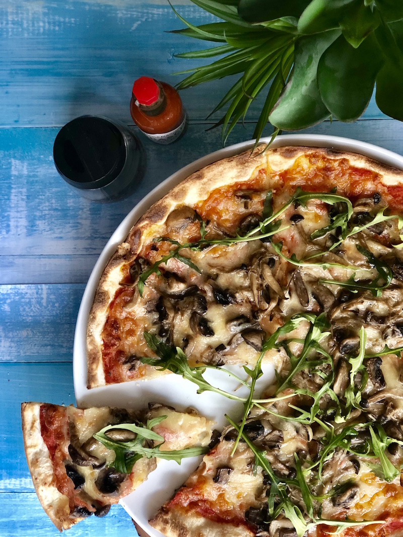 Margherita al funghi pizza. Photo: Hej Kitchen & Bar