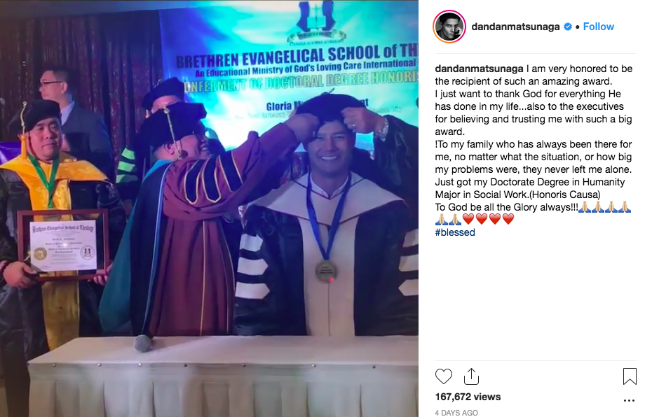 Photo: Screenshot from Daniel Matsunaga Instagram account