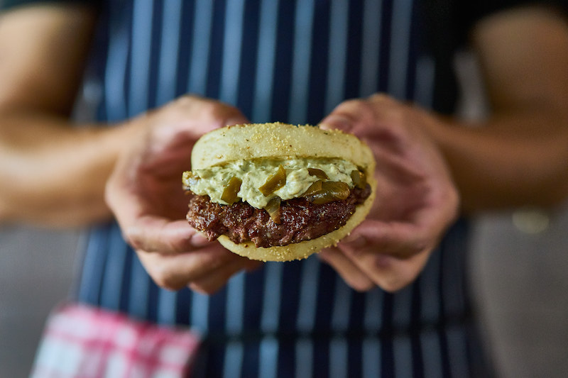 Shao bing burger. Photo: Restaurant Ibid