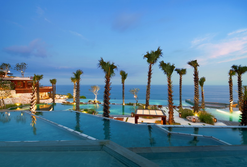 View of the pools. Photo: Six Senses Uluwatu