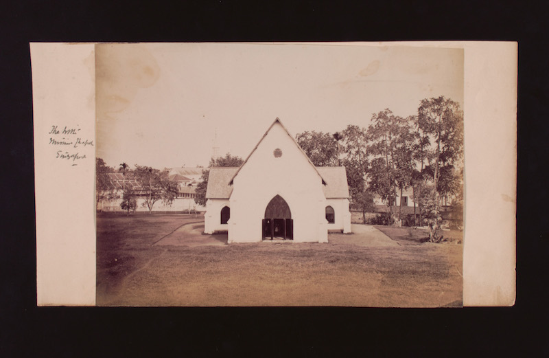 Mission Chapel, late 1800s, current site of Orchard Road Presbyterian Church. Photo: National Museum of Singapore