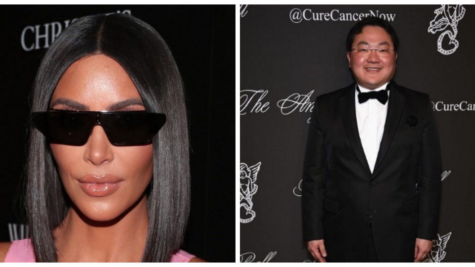 Kim Kardashian and Jho Low, via AFP