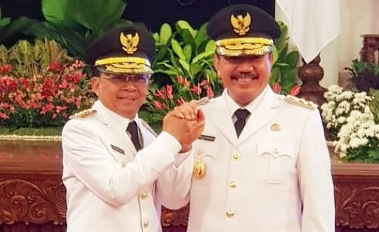 A picture of newly inaugurated Bali governor Wayan Koster and his deputy, Tjok Oka Artha Ardhana Sukawati. Photo: Instagram/@kosteraceofficial