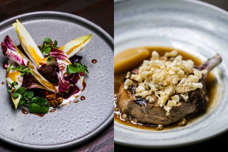 Beetroot and pork chop. Photo: Maggie Joan's