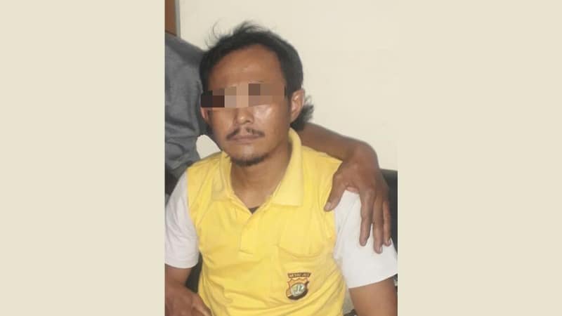 MM, suspect in charity box from a mosque in Tangerang. Photo: Tangerang Police