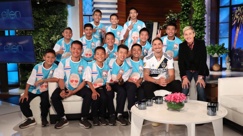 “There was no story more captivating this summer than the Thai soccer team trapped in a cave,” says TV host Ellen Degeneres. PHOTO: Facebook / Ellen Degeneres