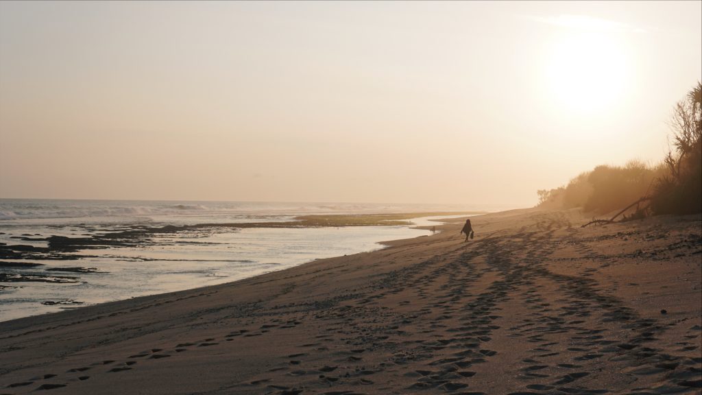 Beautiful beach, but difficult sand to walk across. Photo: Coconuts Bali