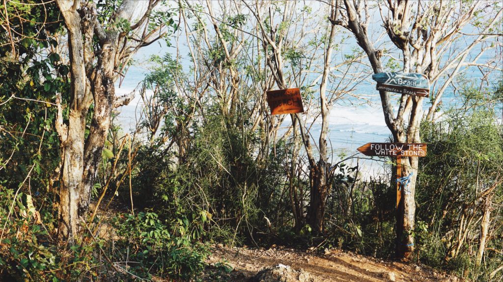 “Follow the white stones.” Photo: Coconuts Bali