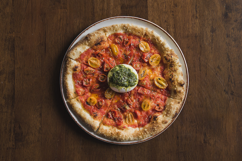 Burrata pizza. Photo: Lino