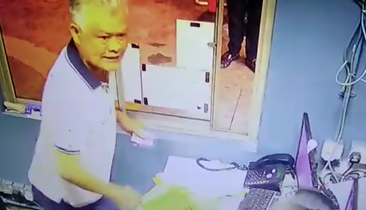 A still of the suspect from the leaked video clip