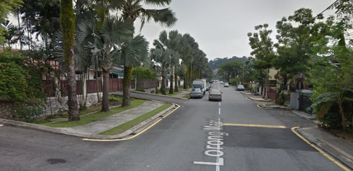 Lorong Maarof via Google Street View