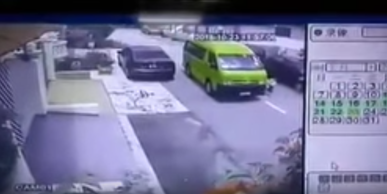 A still of Janiss exiting the bus from the CCTV clip 