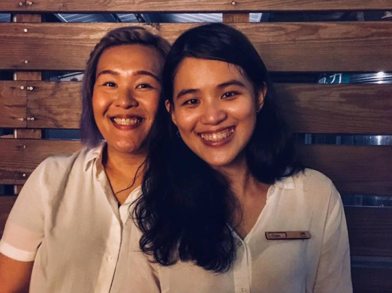 Front desk staffers include the helpful Claire (Left). Photo: Meander Hostel Taipei/Facebook