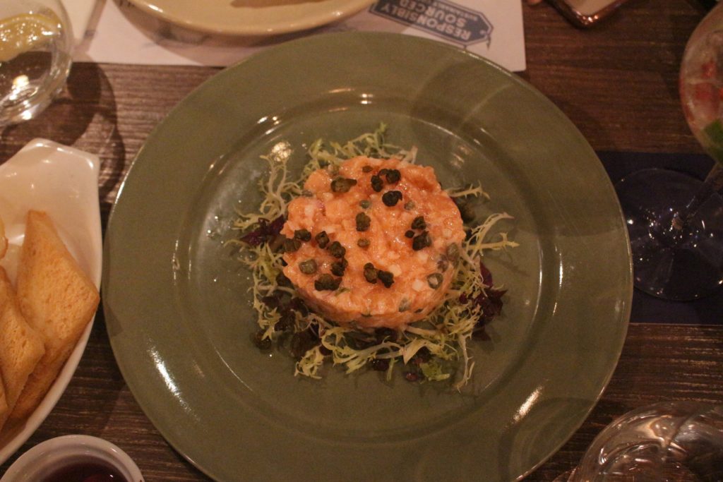 Fishsteria's salmon tartare. Photo by Vicky Wong.