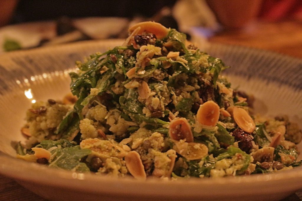 Jamie's Italian's roasted cauliflower and artichoke pesto salad. Photo by Vicky Wong.