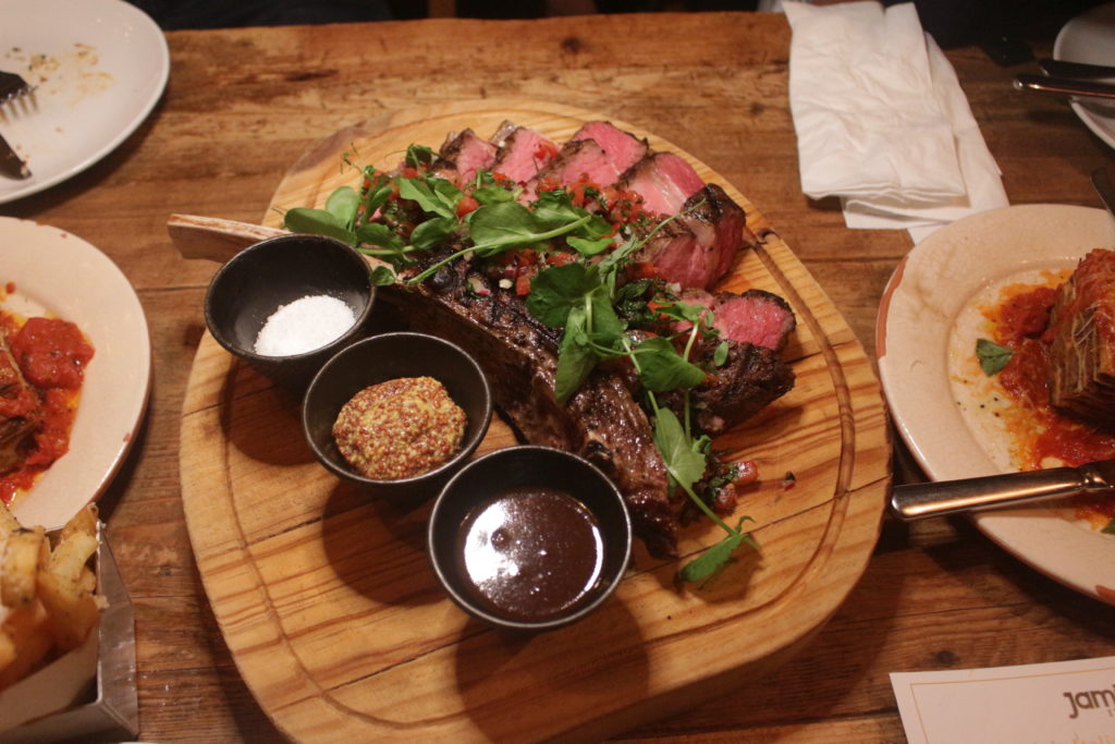 Jamie's Italian's grilled tomahawk. Photo by Vicky Wong.