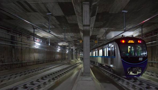 An MRT Jakarta train. Photo: Instagram / @mrtjkt