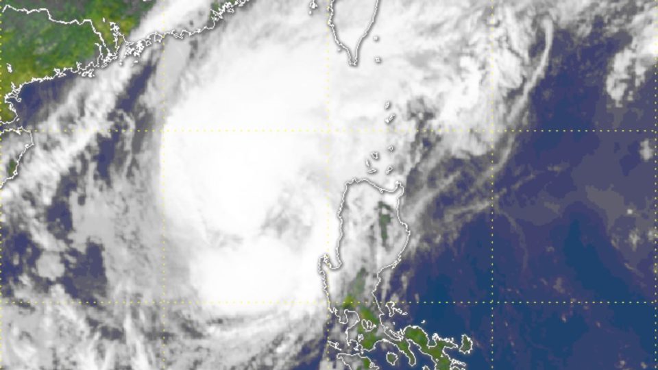 Recent satellite image of severe tropical storm Yutu over the South China Sea. Via HK Observatory. 