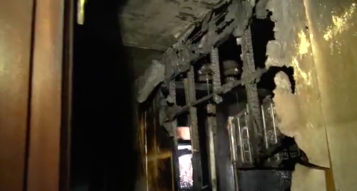 Inside the flat. Screengrab via Apple Daily video.